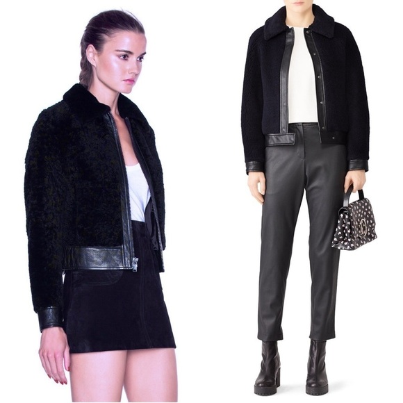 MARTIN GRANT PARIS 70s Navy Wool Blend Faux Shearling Boxy Sherpa Teddy Jacket 6 - Picture 4 of 12